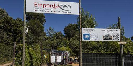 Área de autocaravanas en Palamós Gerona, Cataluña