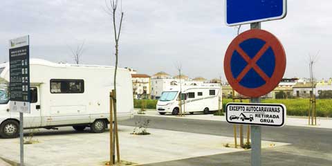 Área de autocaravanas Écija en Sevilla.